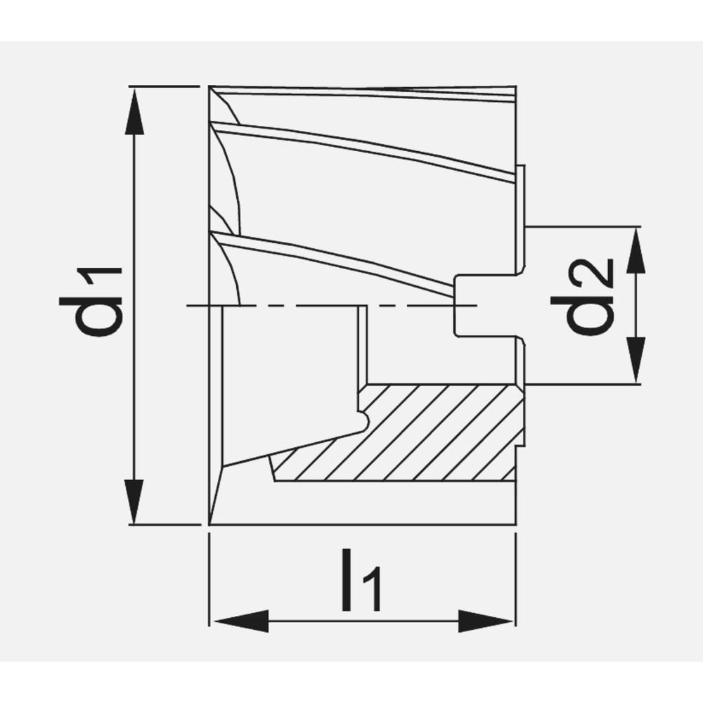 Phantom HSS-E 8% Mantelkopruwfrees DIN 1880 type NR, TiAlN