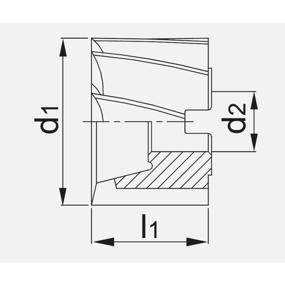 Phantom HSS-E 8% Mantelkopruwfrees DIN 1880 type NR