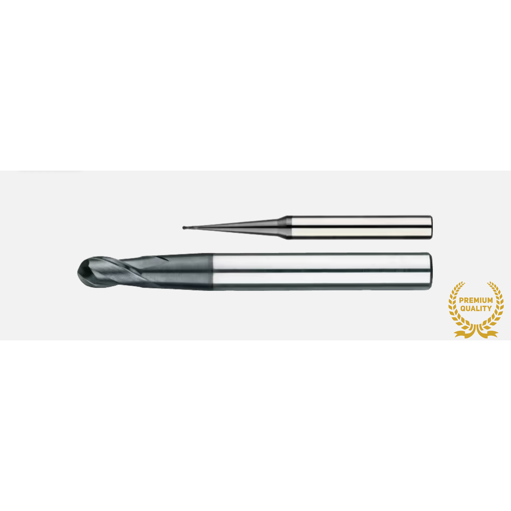 Phantom volhardmetaal Precisie Radiusfrees, 2-snijder AlTiN-X, HRC 30-65