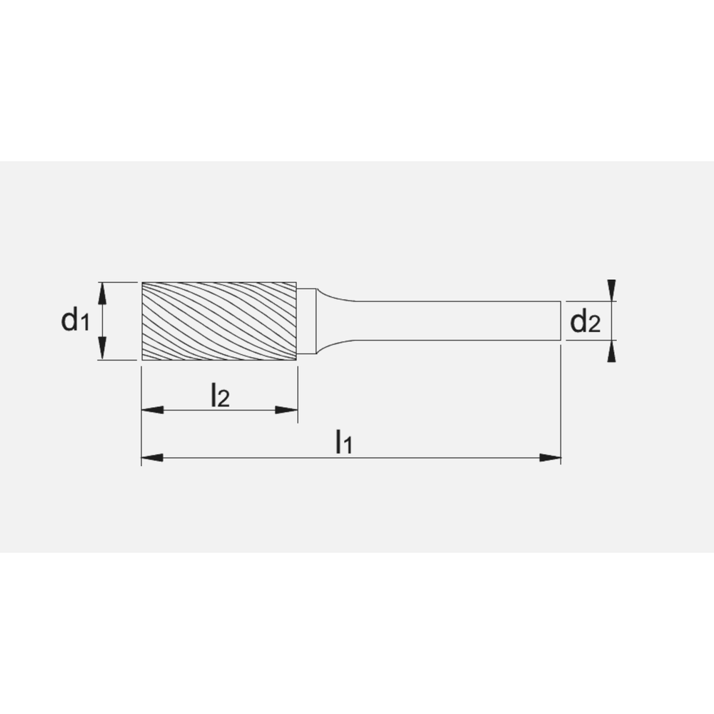 Phantom hardmetaal Stiftfrees model A, cilindrisch, schacht 6 mm, TiAlN