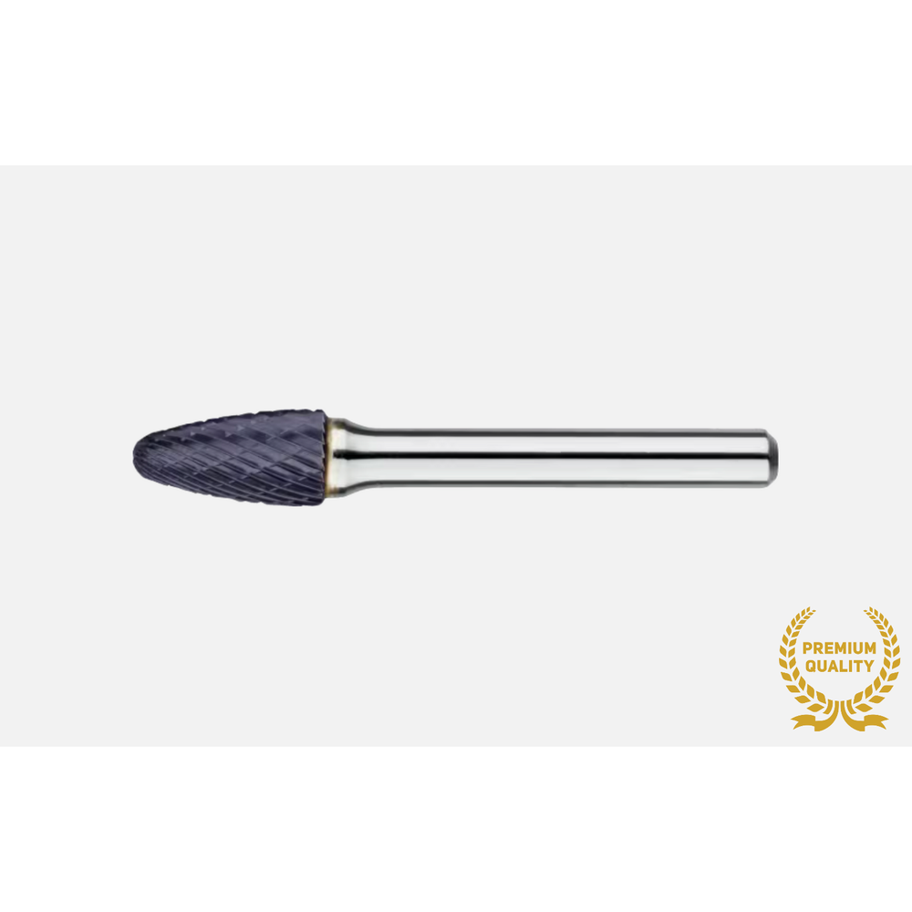 Phantom hardmetaal Stiftfrees model F, boomvorm met ronde kop, schacht 6 mm, TiAlN