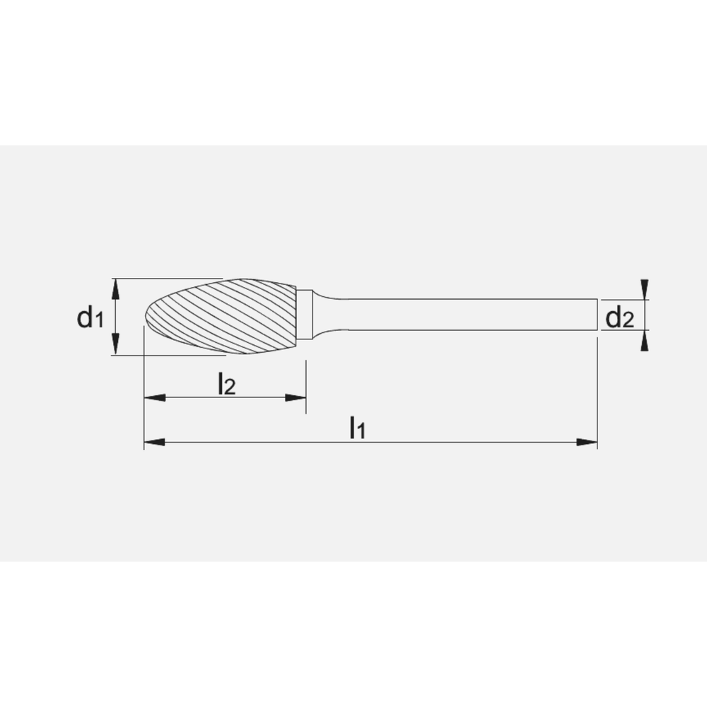 International Tools ECO PRO hardmetaal Stiftfrees model H, vlamvorm