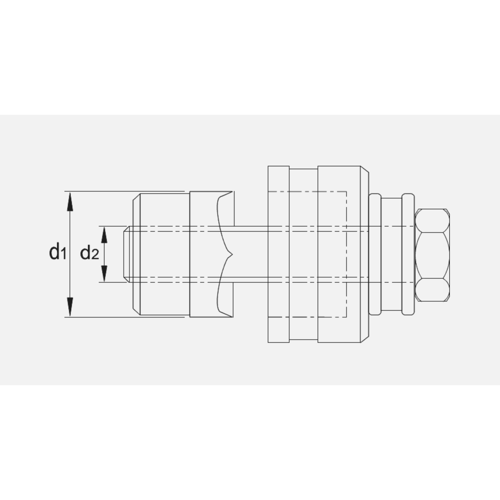 Phantom Gatenpons voor hand- en hydraulisch gebruik, incl. bout