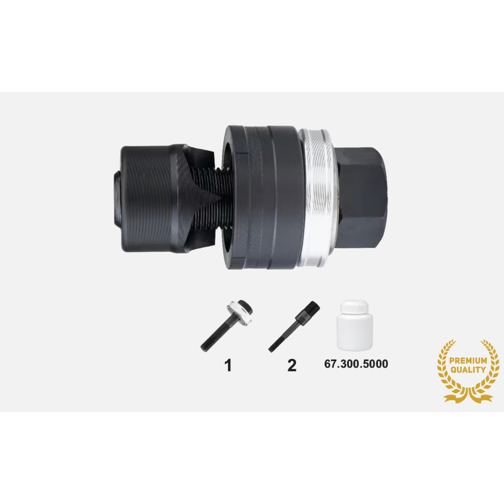 Phantom Gatenpons met 3-voudig splijtstempel, voor hand- en hydraulisch gebruik, incl. bout en lager