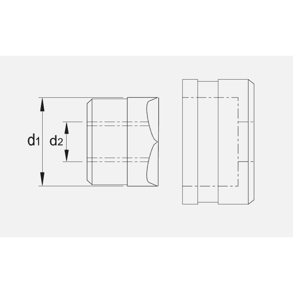 Phantom Gatenpons met 3-voudig splijtstempel, voor hand- en hydraulisch gebruik, roestvaststaal, excl. bout