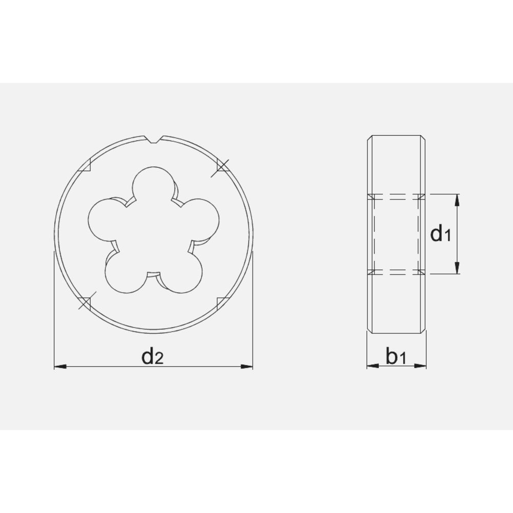 Phantom HSS Ronde Snijplaat DIN EN 22568 Metrisch, schilaansnijding