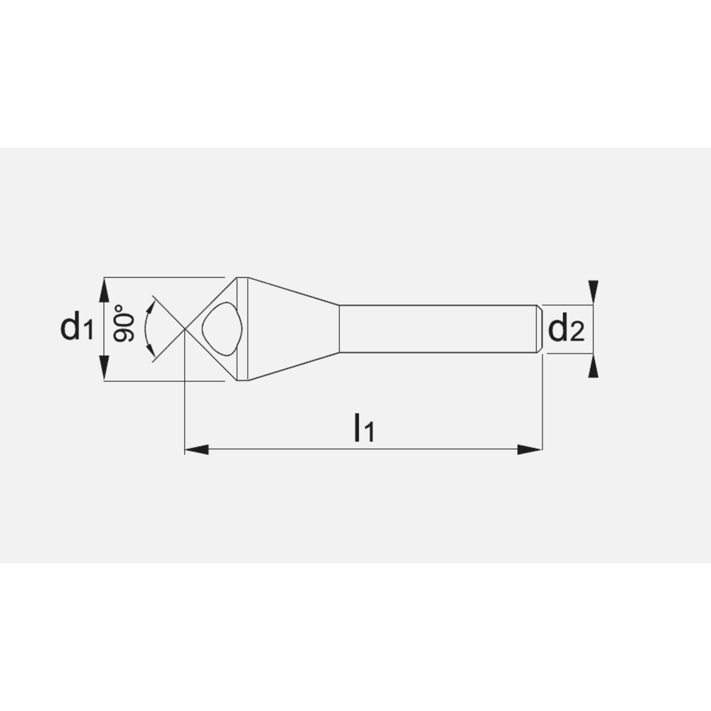 Phantom HSS-E Verzinkboor 90°, schuin gat