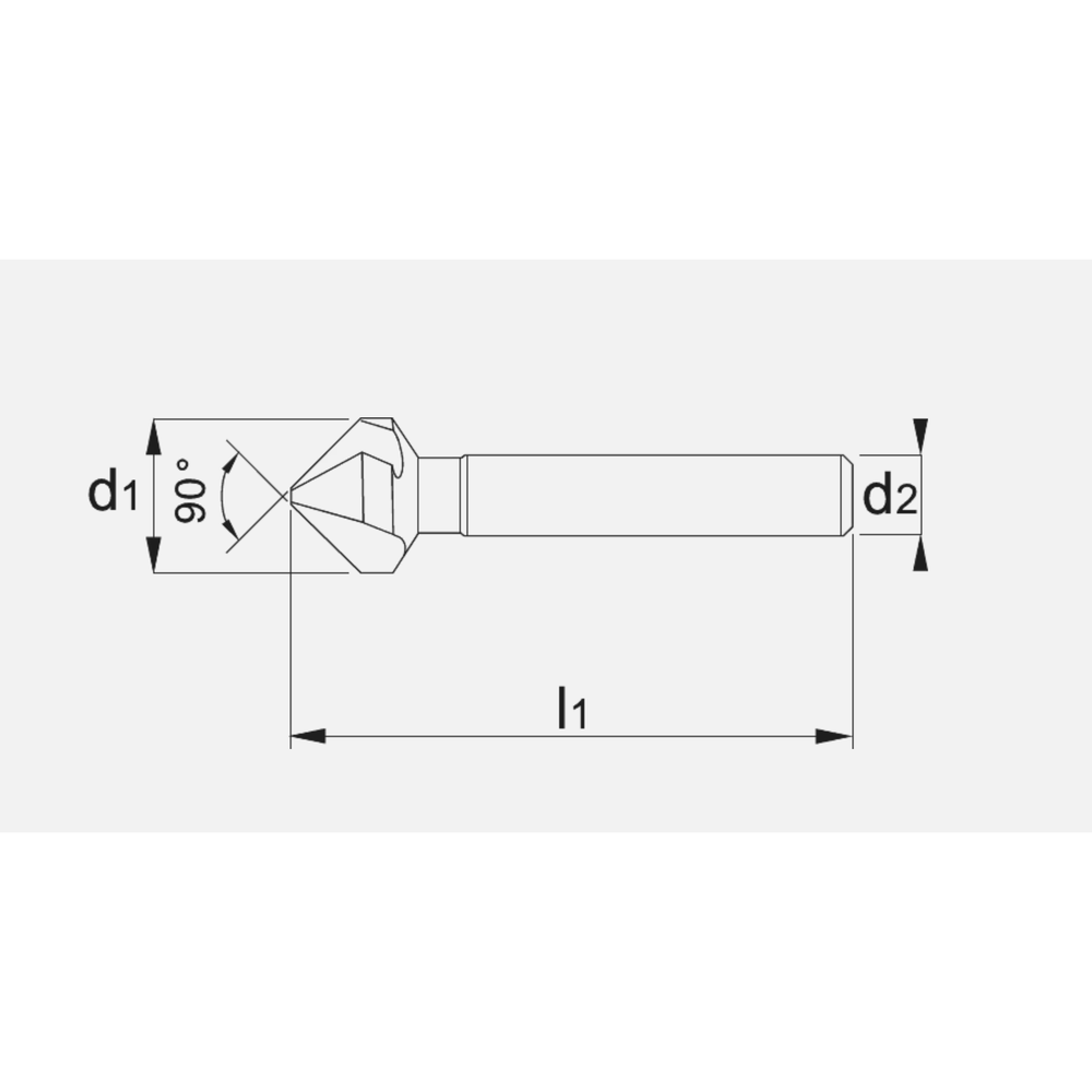 International Tools ECO PRO HSS Verzinkboor DIN 335-C 90°, TiN, 3 snijkanten