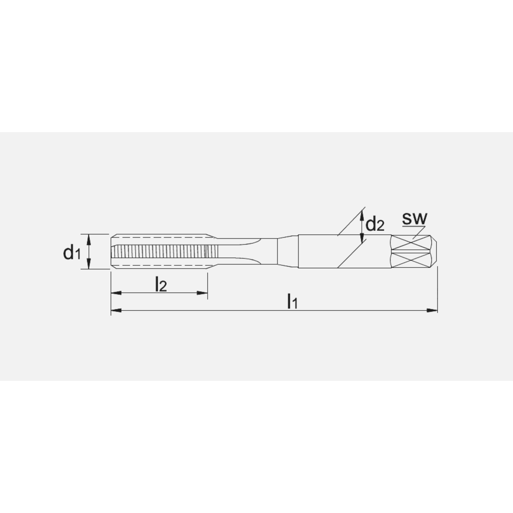 Phantom HSS Handtappen ISO 529 vorm C, Metrisch Fijn