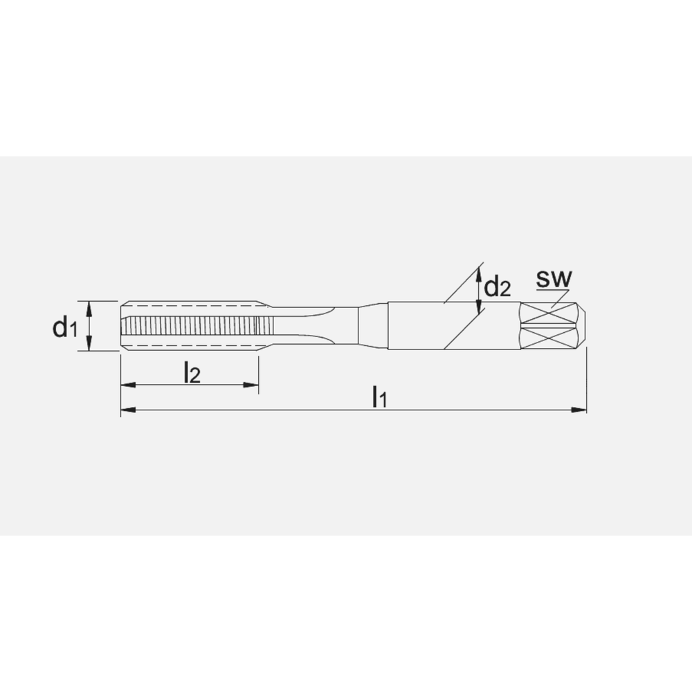 Phantom HSS Handtappen ISO 529 UNC, set à 3 stuks