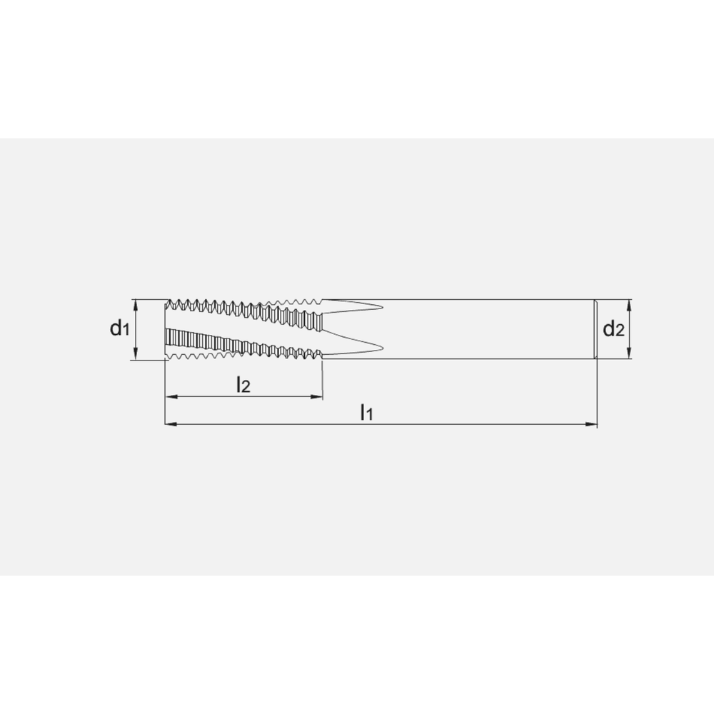 Phantom volhardmetaal Draadfrees 2xD