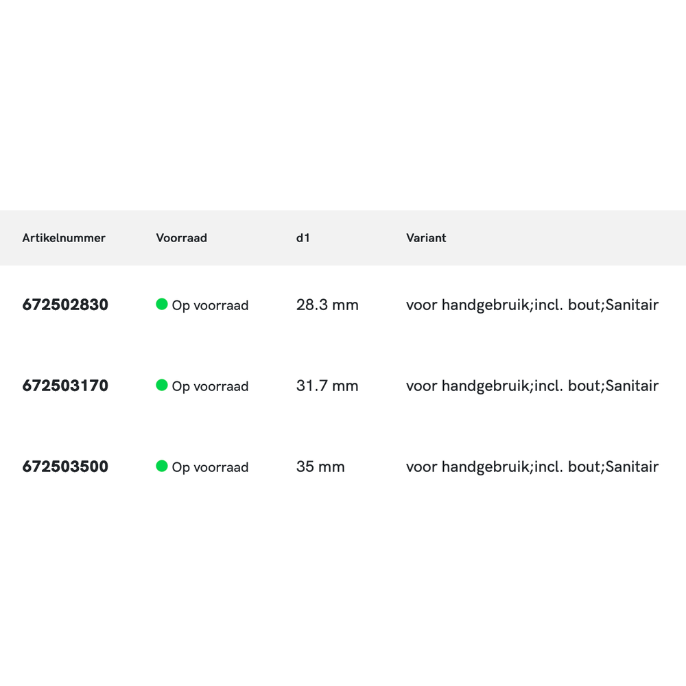 Phantom Gatenpons Sanitair, incl. bout, voor handgebruik