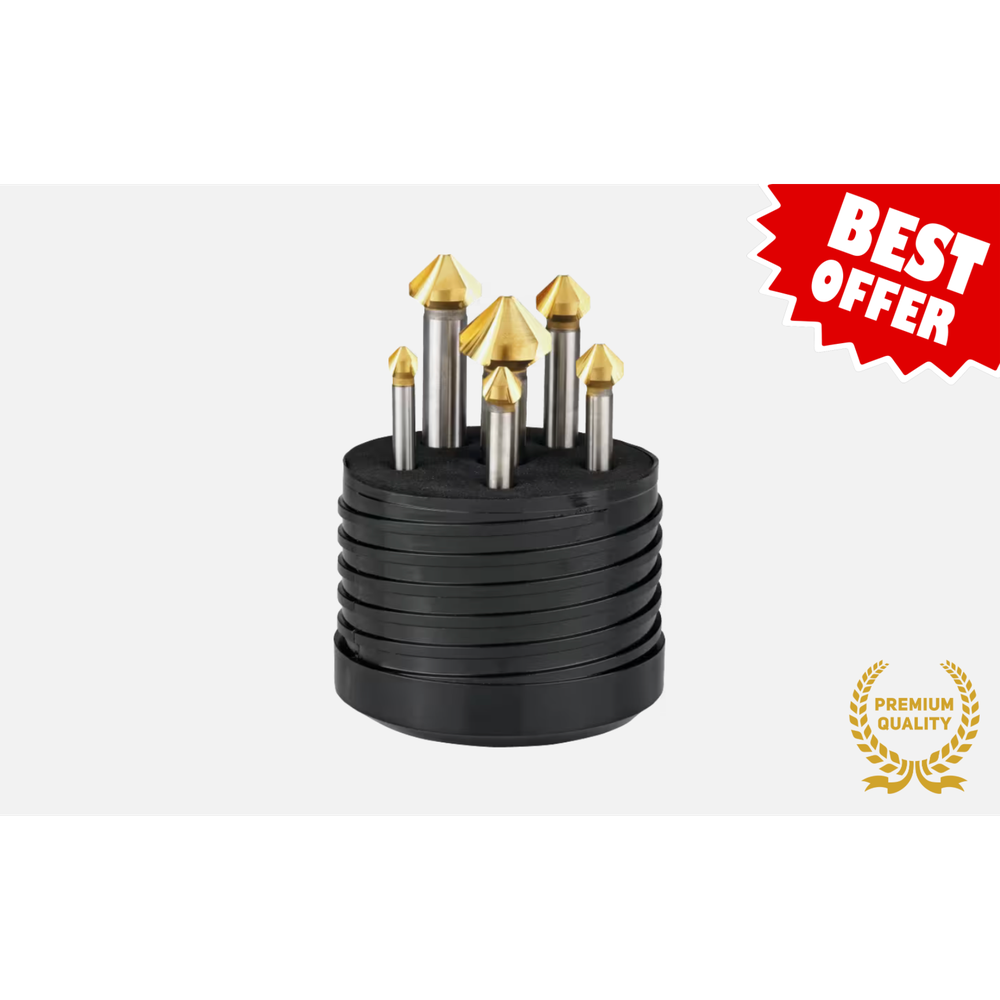 International Tools ECO PRO HSS set Verzinkboren DIN 335-C 42.536, 90°, 3 snijkanten, TiN