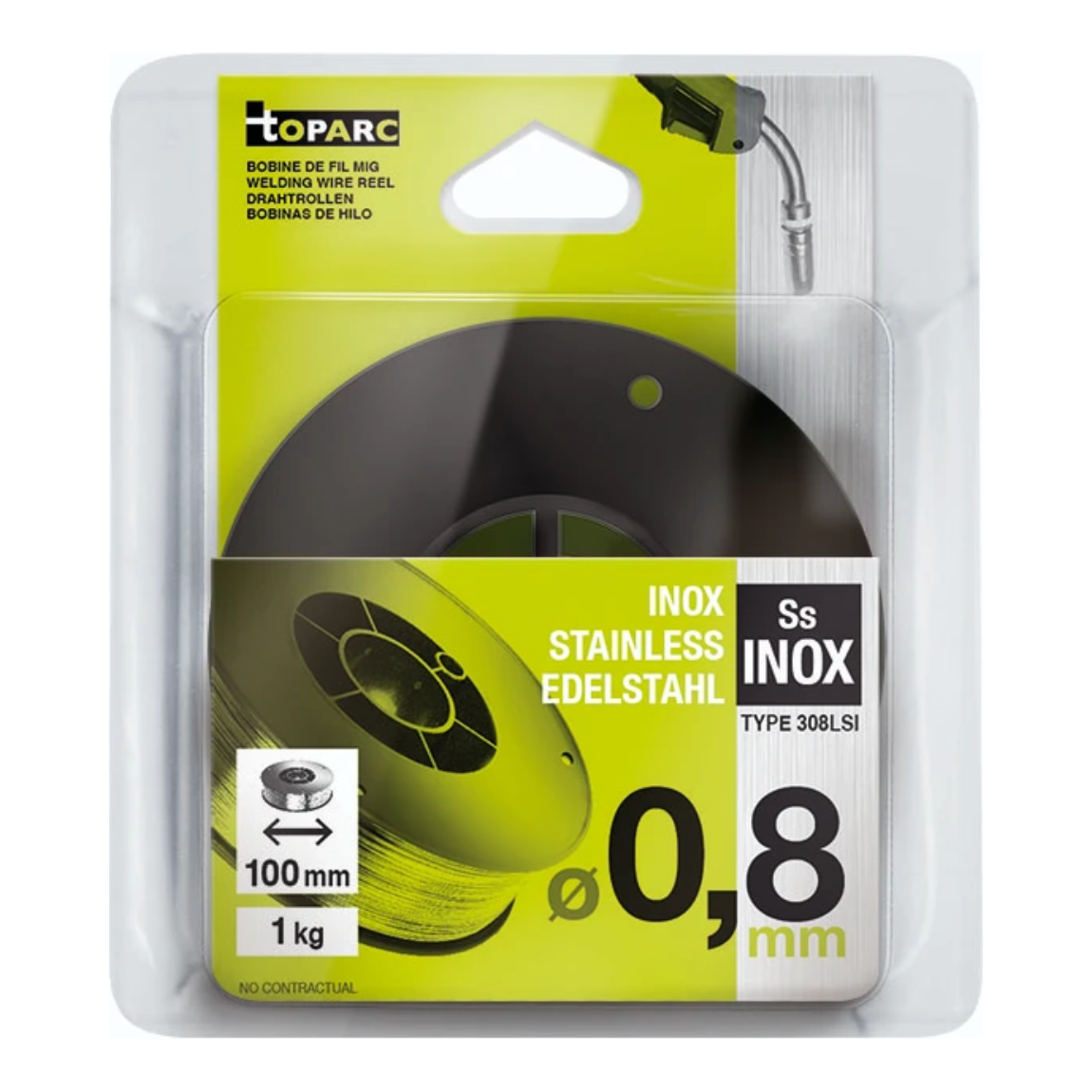 GYS Bobijn 100mm, O0,8mm, 1kg, rvs