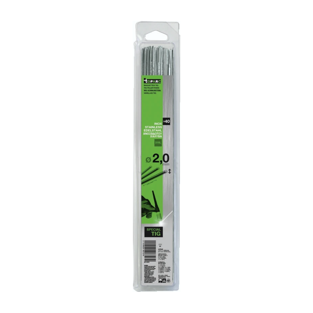 GYS TIG lasdraad, rvs 308L, O2,0mm (x60)