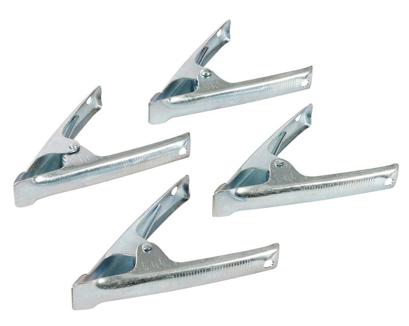 Silverline - Zeilklemmen, 4 pk. 70 mm kaak