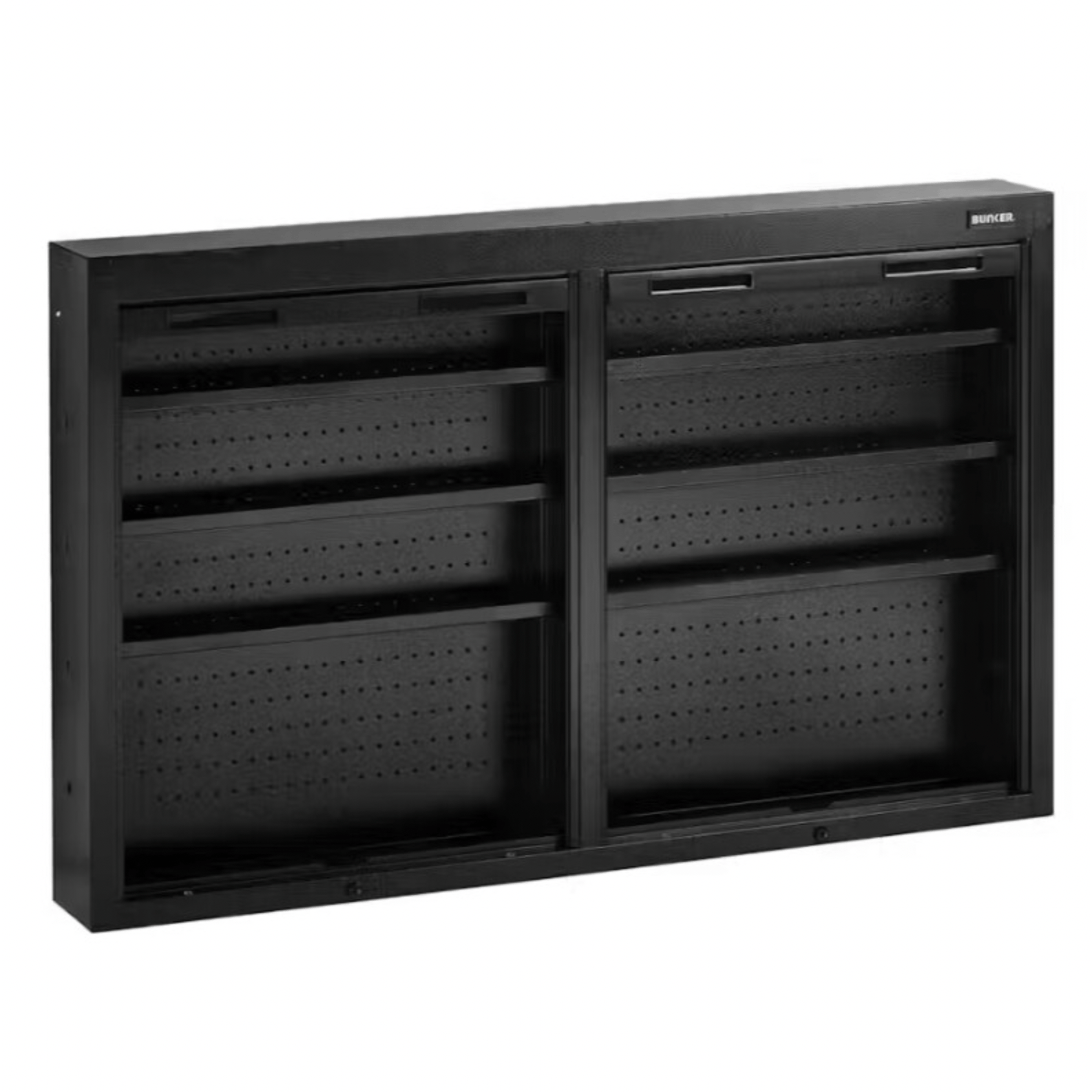 BUNKER Modulaire Wandkast 136cm – Werkplaatskast / Opbergkast (Zwart)