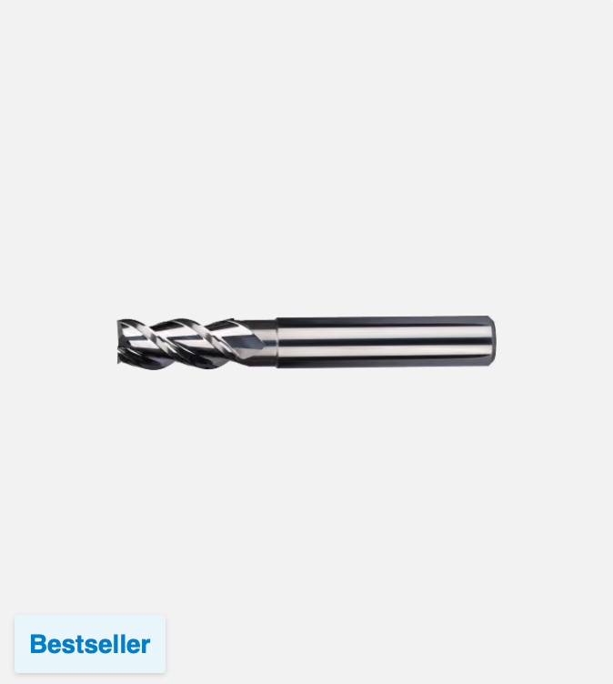 Phantom Volhardmetaal Schachtfrees, 3-snijder lang, Aluminium