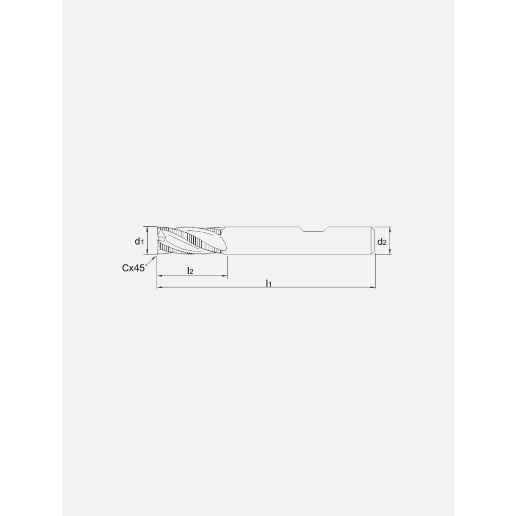 Phantom Volhardmetaal Ruwfrees lang, TiAlN, fijn, roestvaststaal