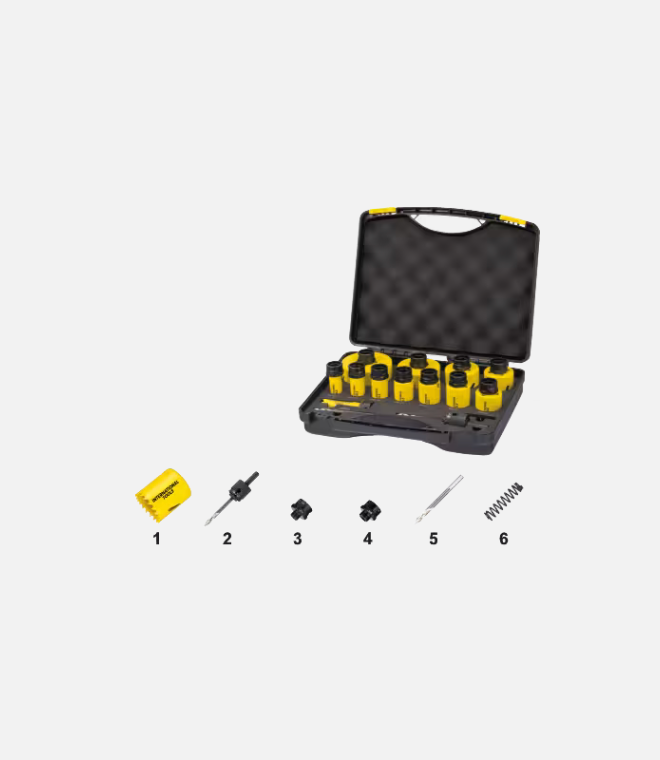 International Tools ECO PRO HSS-Co 8% Bi-Metaal Gatzaag Set 61.090 – met Universele Quick-Change houder en adapters