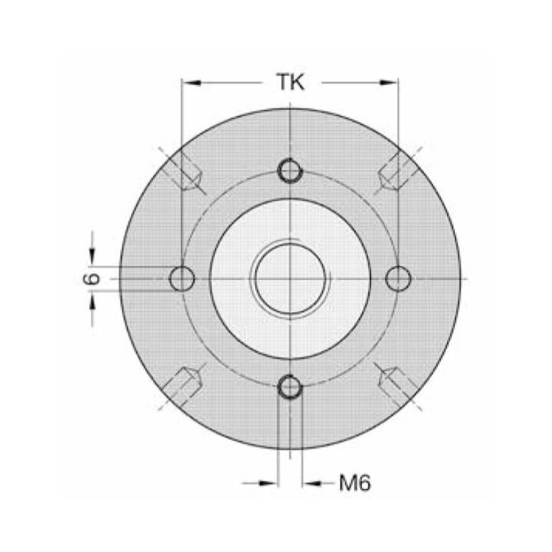 Freesdoorn opname HSK 85w d=40x80 mm