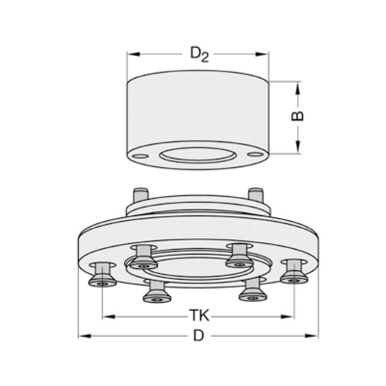Zaagbladopname 3-delig D=100 B=30mm