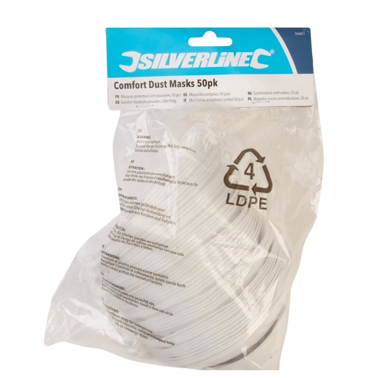 Silverline - Comfortabele stofmaskers, 50 pk.