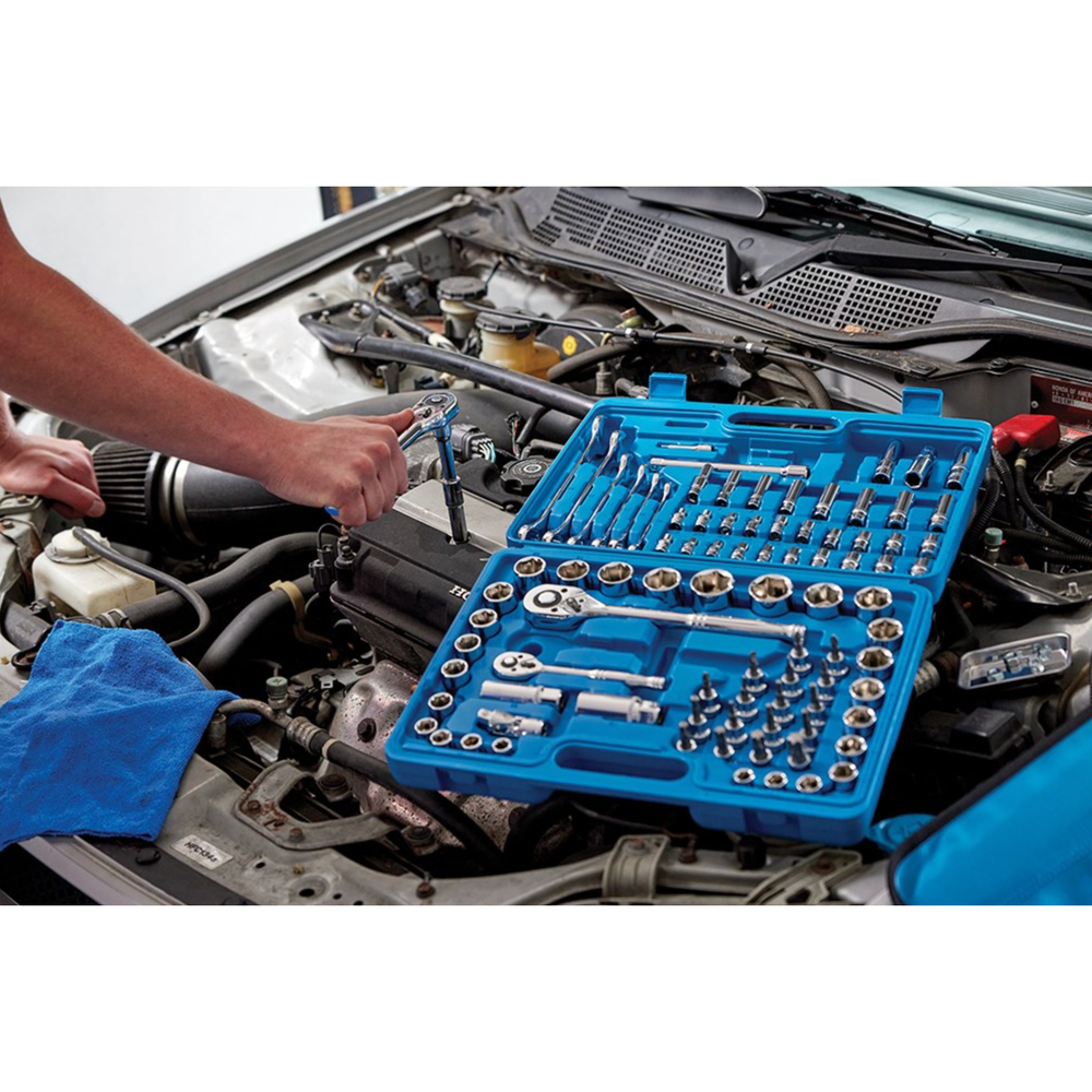 Silverline - 90-delige automonteur sleutel set