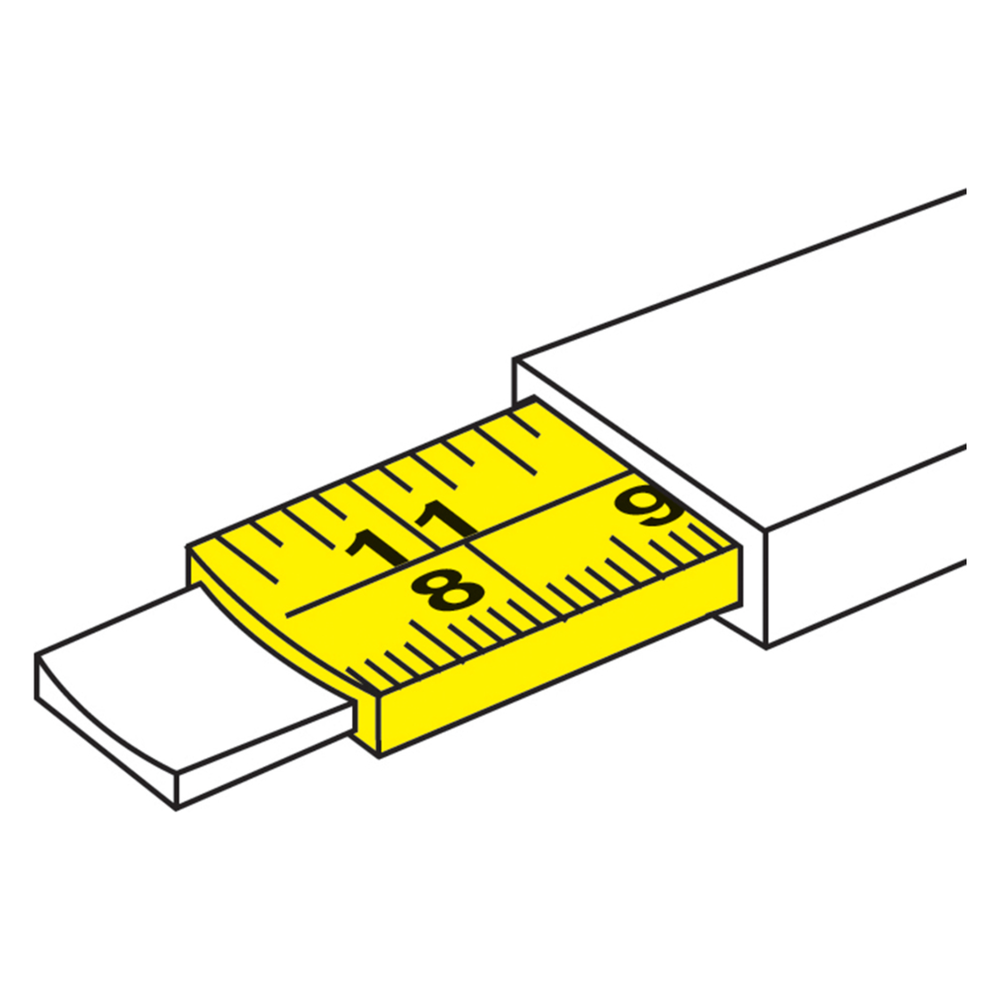 Silverline - Felgekleurde ergonomische rolmaat 8 meter x 25mm