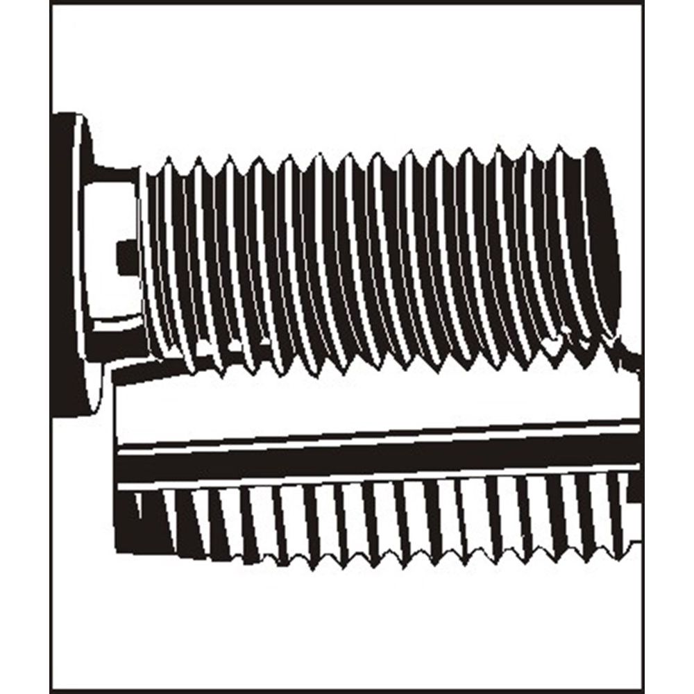 draadbus - Type S - vrij doorlopendtandard, DIN 8140, van roestvrij staal, M 8 x 1.25 1,0 D-3