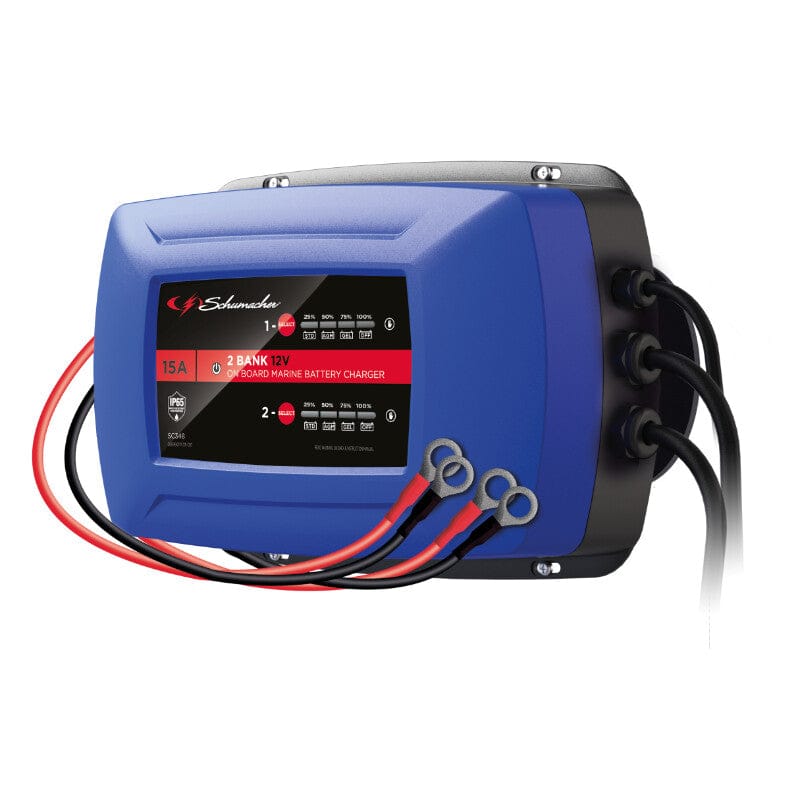 Acculader 2 bank SC348 12V, 15A-0