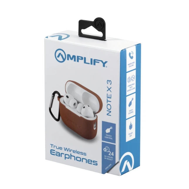 Amplify Note X 3 Draadloze oordopjes – Wit-oranje