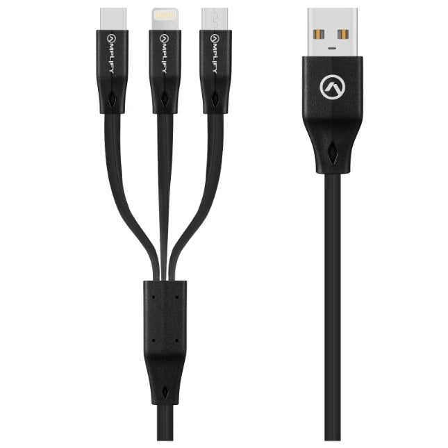 Amplify Oplaadkabel – USB-A → Micro-USB / USB-C / Lightning