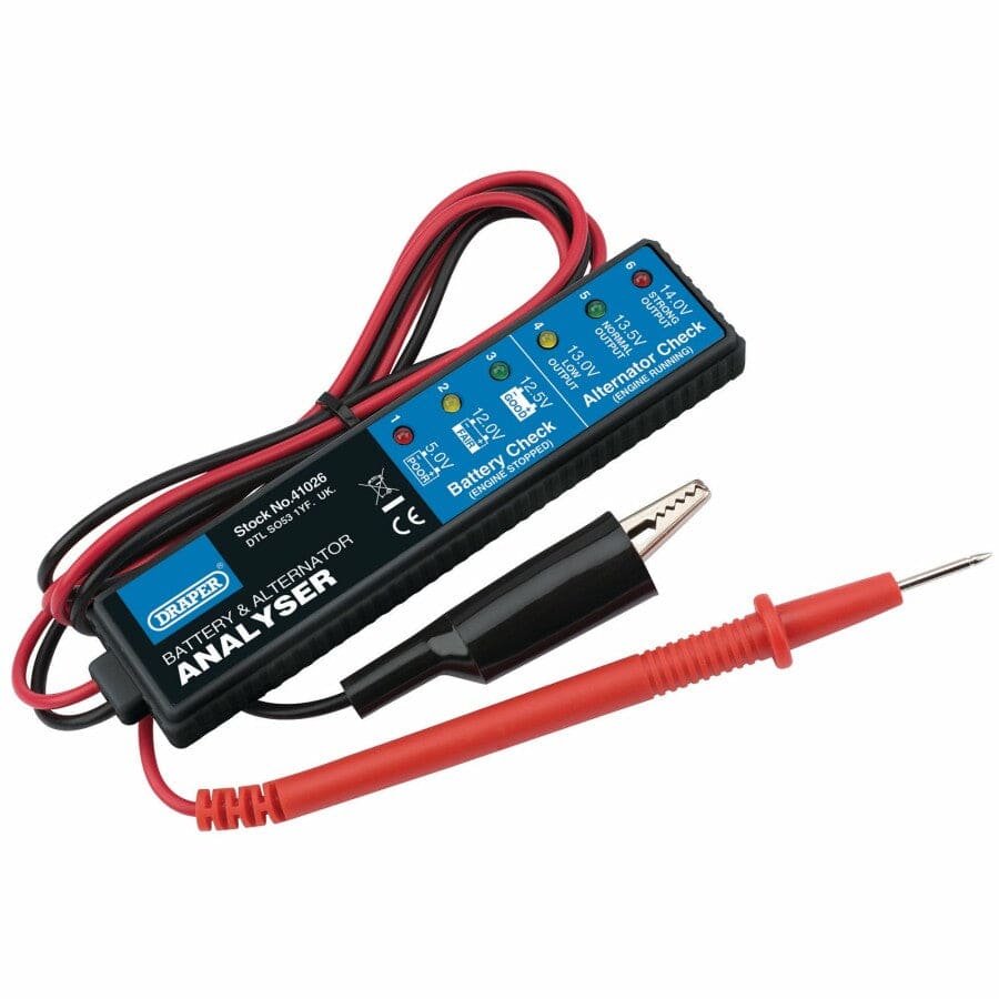 Batterij en laadstroom tester 12VDraper ToolsMZS Gereedschap