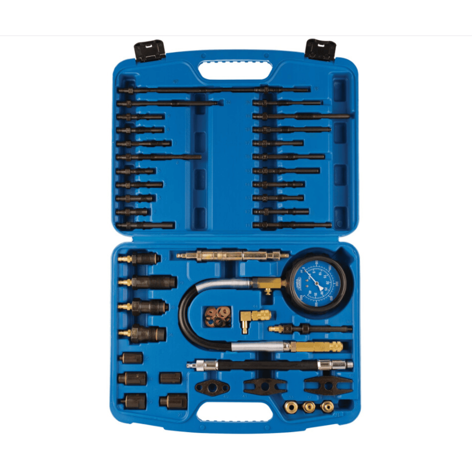 Benzine en Diesel compressietester set, 42dlgDraper ToolsMZS Gereedschap