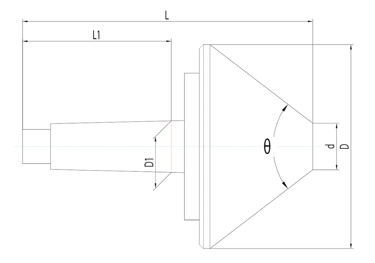 Bernardo Meelopende Centreerkegel MK 3 - 100mm - afbeelding 2