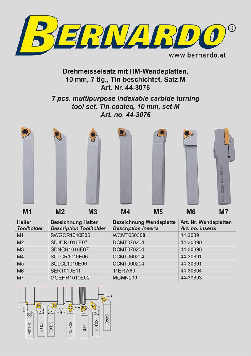 Bernardo Draaibeitelset met HM wisselplaatjes M - afbeelding 4
