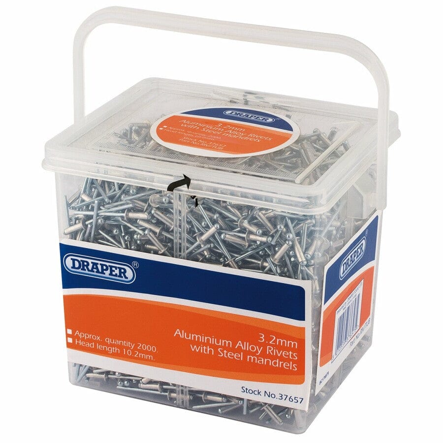 Blindklinknagel 3.2mm – 2000 stuks (Draper Tools)-Draper Tools-MZS Gereedschap