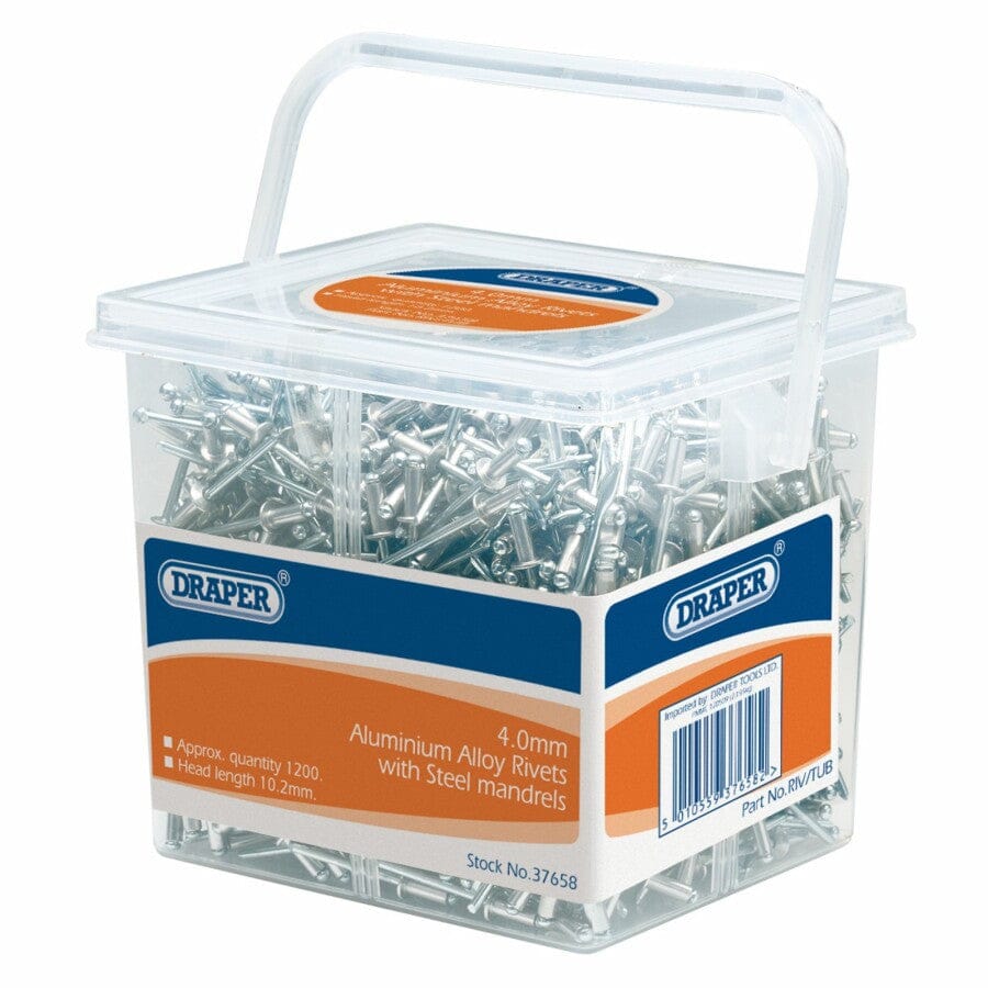 Blindklinknagel 4.0mm – 1200 stuks (Draper Tools)-Draper Tools-MZS Gereedschap