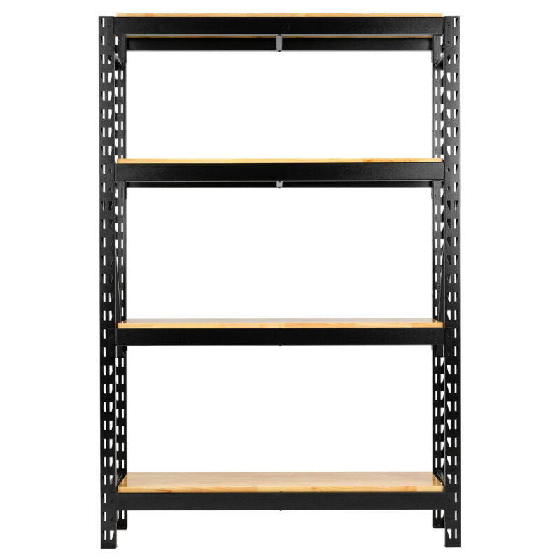 BUNKER opbergrek met 4 hardhouten schappen – 1500 × 2210 × 520 mm – D32484