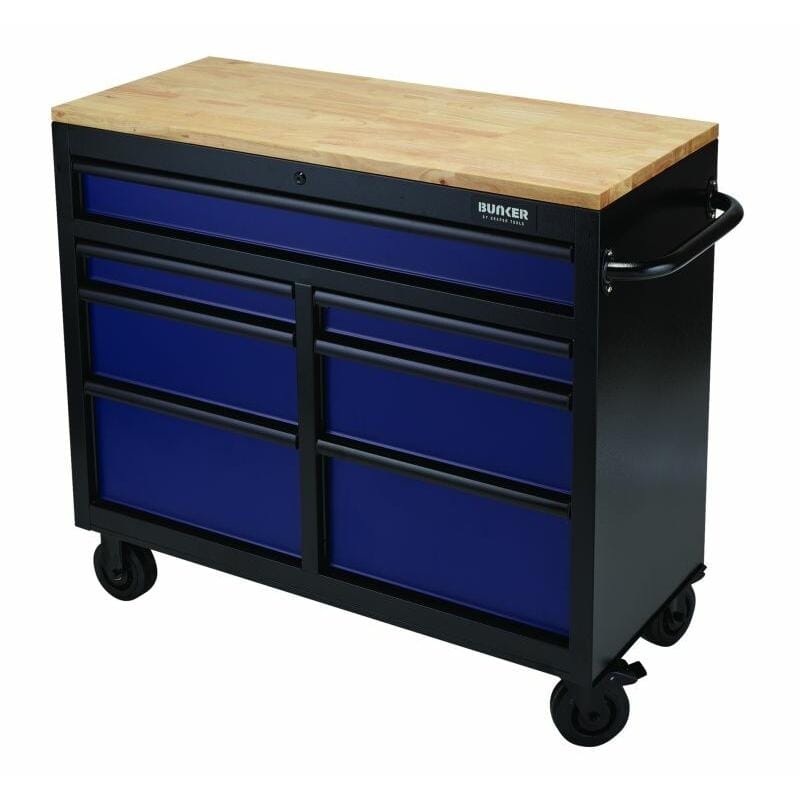 BUNKER Gereedschapswagen/werkbank, 104cm, blauw-0
