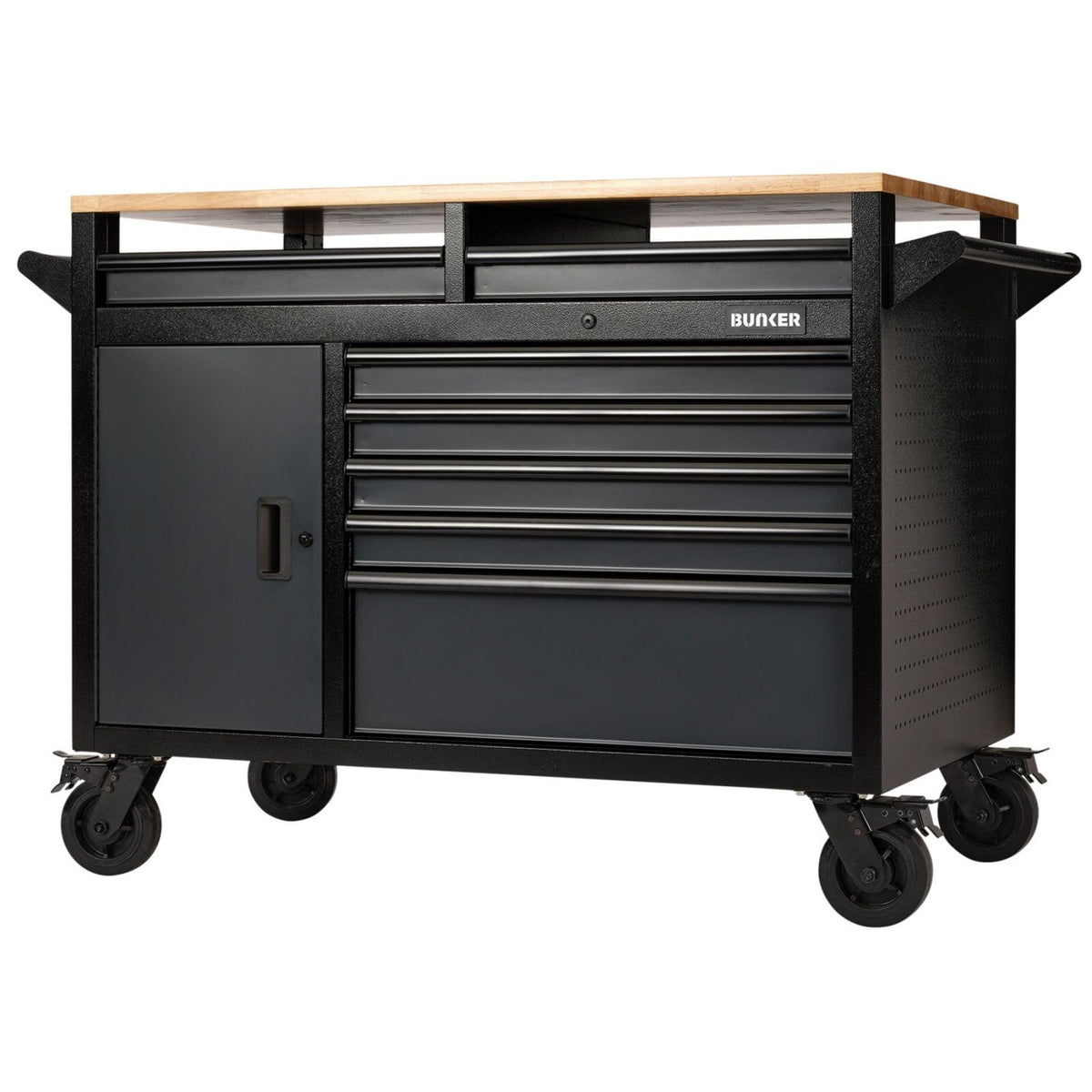BUNKER Gereedschapswagen/werkbank, 122cm, grijs