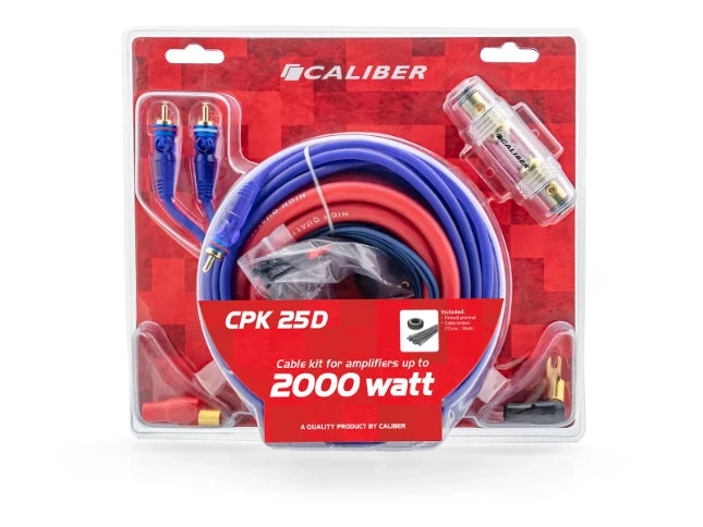 Caliber Kabelset voor versterker 25mm - 2000W
