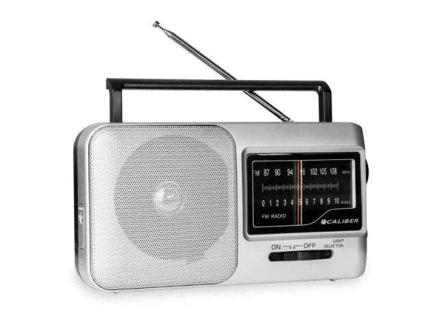 Caliber HPG317R Draagbare radio – 2 W – FM 87.5–108 MHz – Grijs
