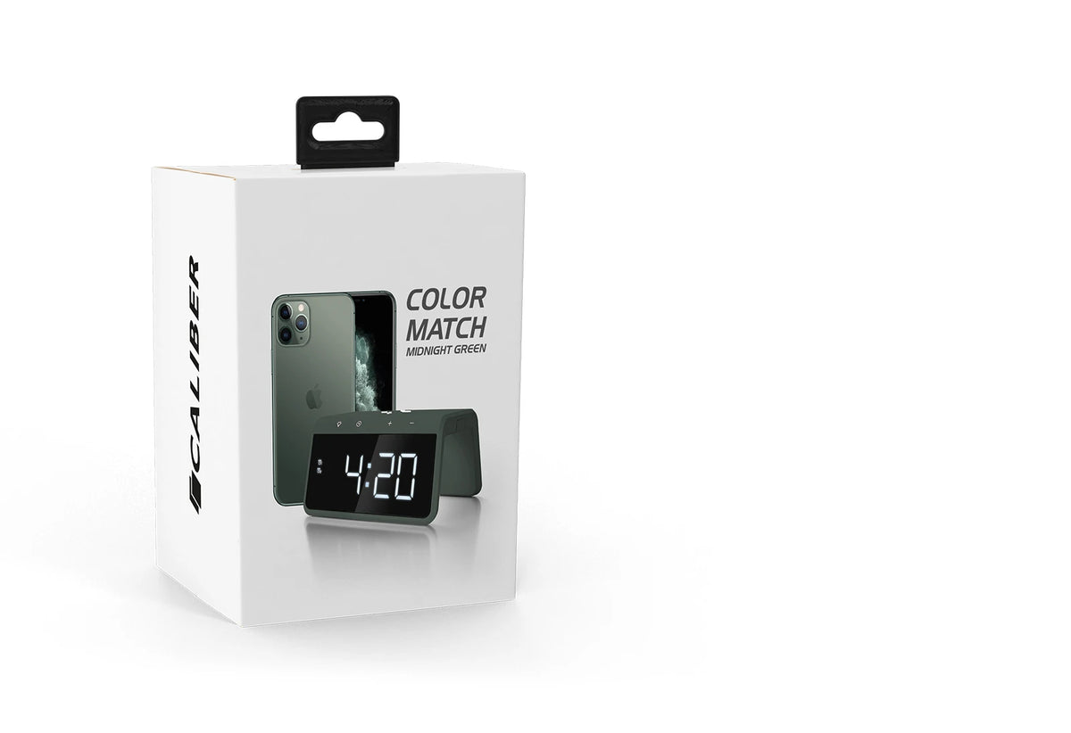 Caliber Digitale Wekker + Draadloze Lader - Groen