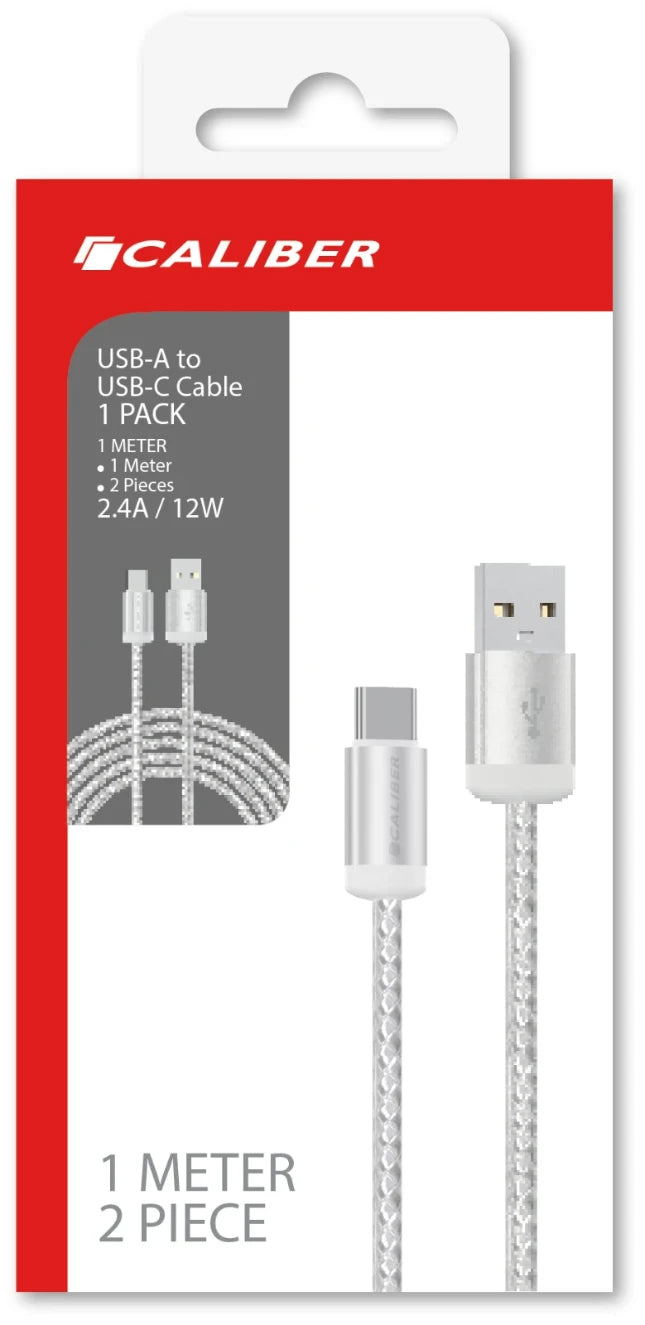 Caliber CL-UC-2PACK Oplaadkabel – USB-A → USB-C – 1 m