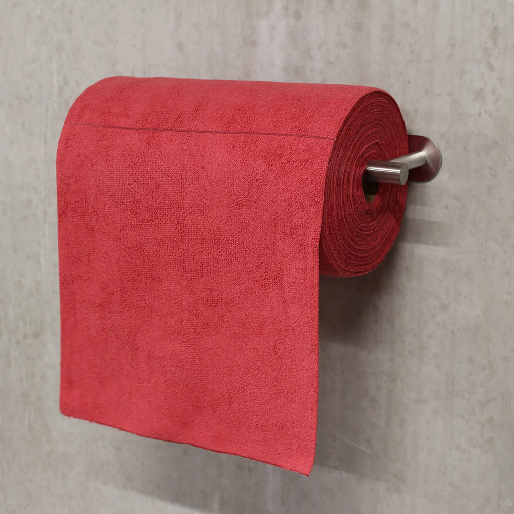 Poetsdoek op rol 75stuks Rood