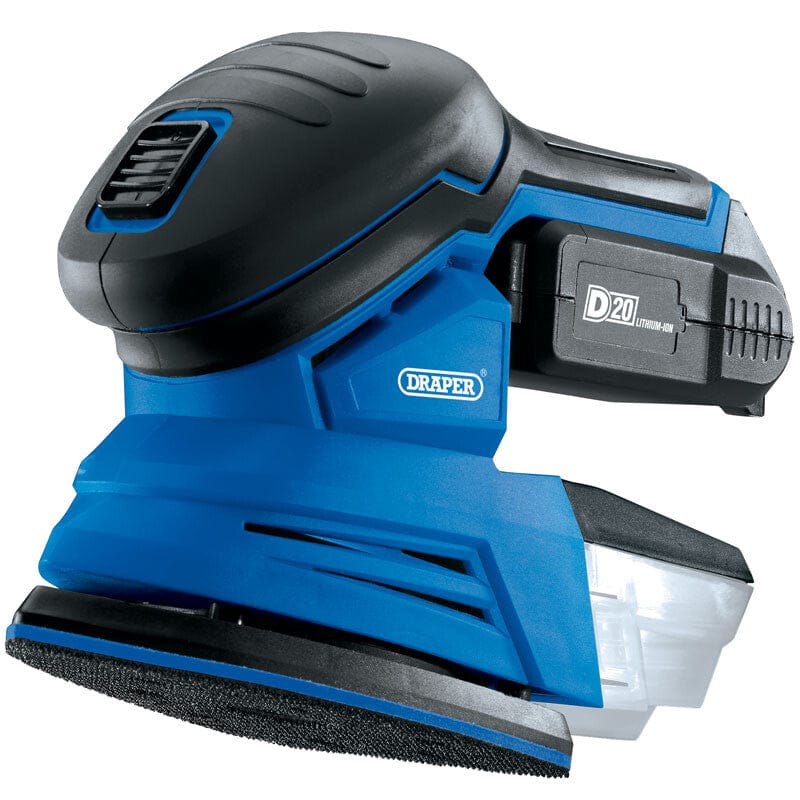 D20 Accu delta schuurmachine 20V, incl accu en lader-Draper Tools-MZS Gereedschap