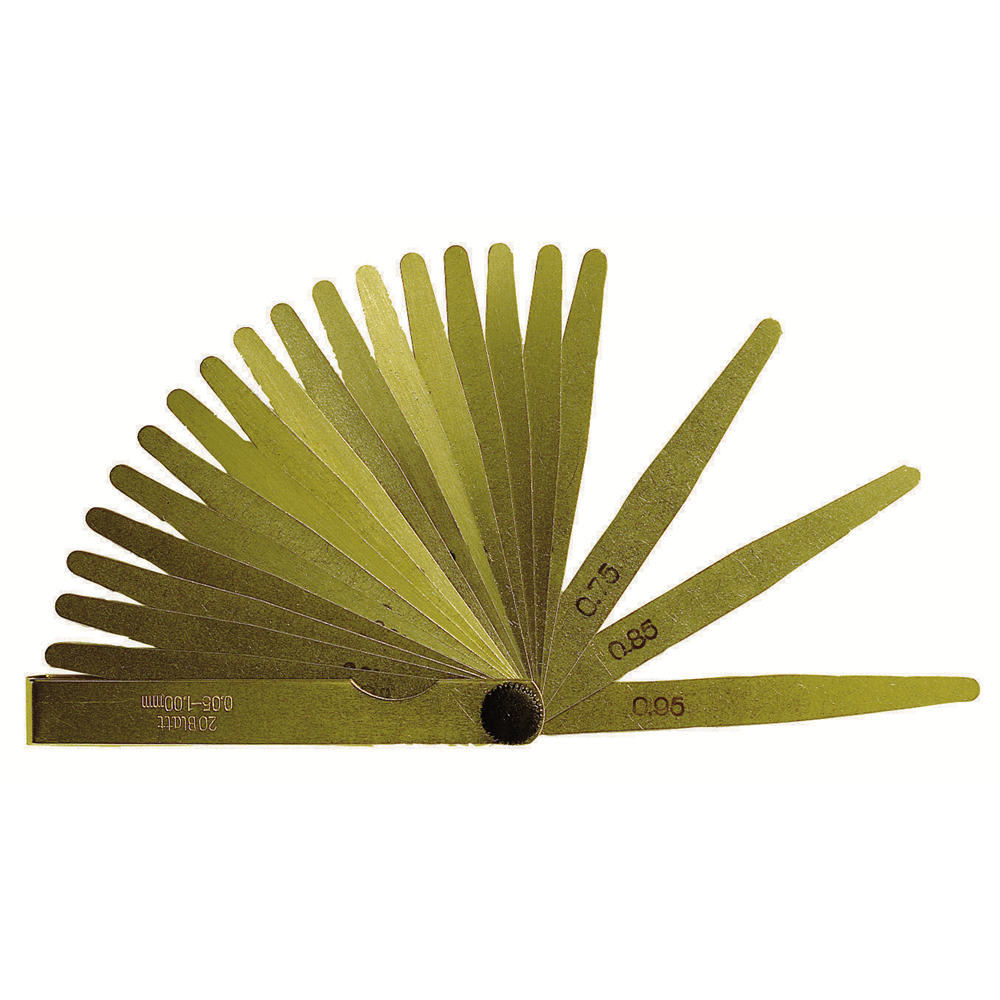 Voelermaat 6 bladen, 10mm, 0,10-0,40mm-0