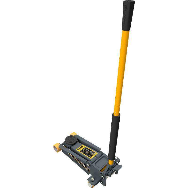 Garagekrik 3 ton turbo lift, PU wielen, voetpedaal